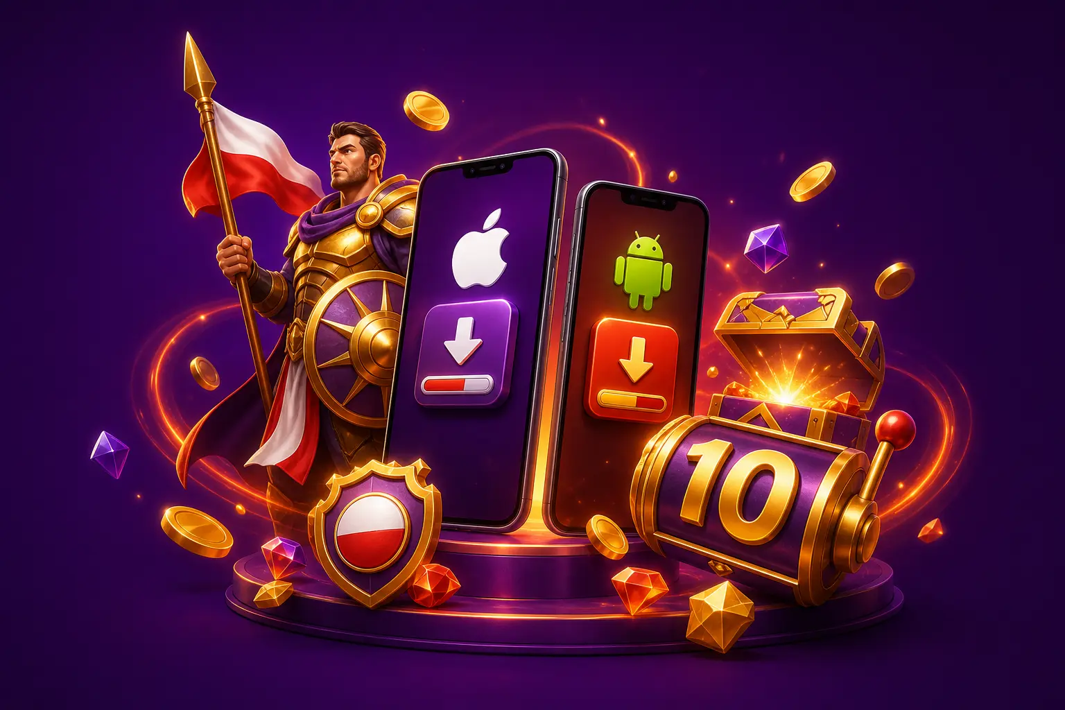 Instalacja aplikacji HitnSpin na iOS i Androida z bonusem 10 darmowych spinów w Polsce
